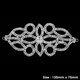 Sew-On Diamante Motif - 150mm x 75mm - Silver